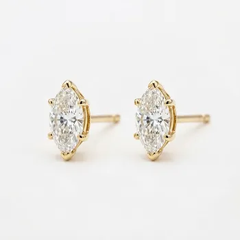 Marquise Lab Diamond Stud Earrings