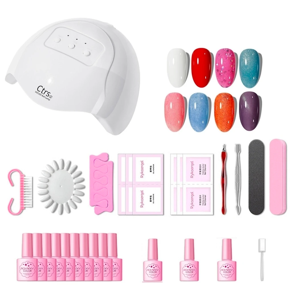 Kit unghii cu gel, 11 nuanțe