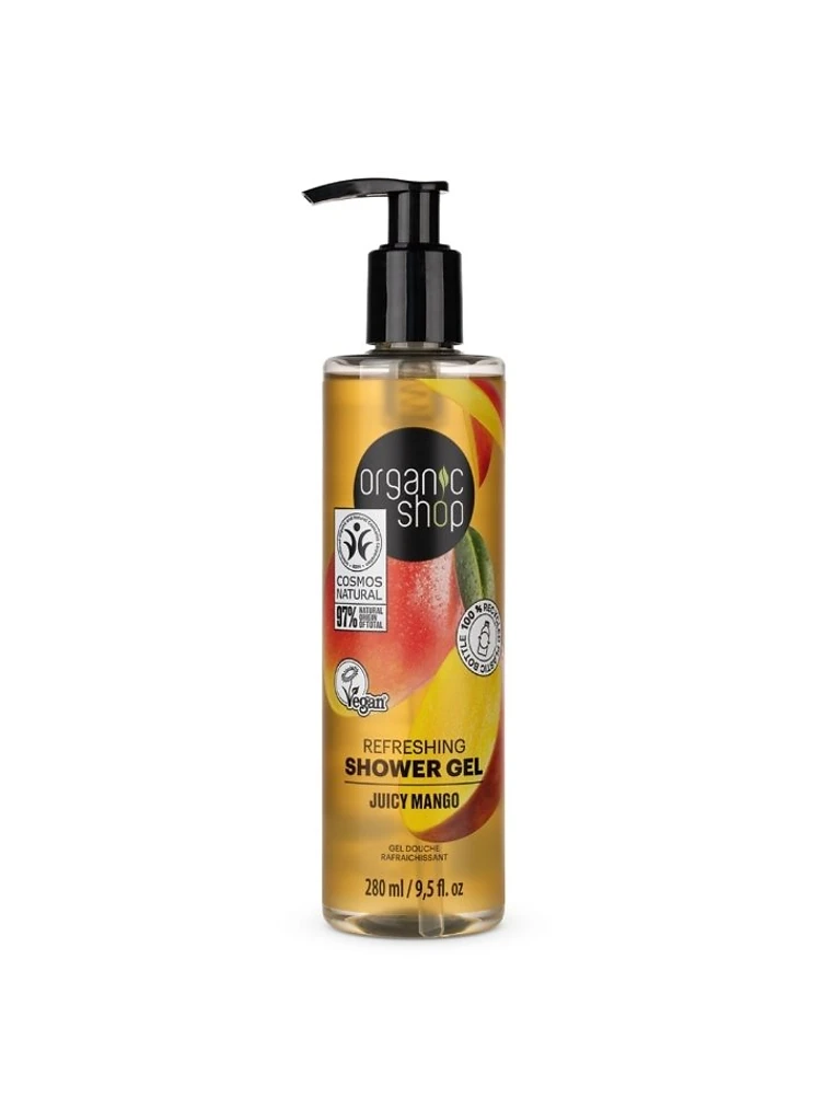 Gel de Dus Organic Shop Juicy Mango 280ml Juicy Mango - Refreshing 97% Natural - Ritual de Dus produs manichiura profesionala