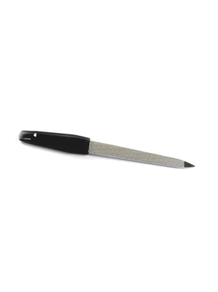 Pila de Unghii cu Maner din Plastic Negru Maner Negru - Lama Metalica Fina - Pile de Unghii Profesionale produs manichiura profesionala