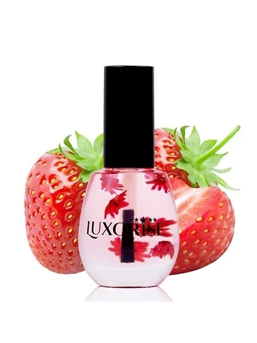 Ulei Cuticule Capsuni LUXORISE cu Petale Roz Translucid cu Petale Roșii - Căpșuni - Essence Cuticule produs profesional manichiura Ulei Cuticule Capsuni LUXORISE cu Petale Roz Translucid cu Petale Roșii - Căpșuni - Essence Cuticule produs profesional manichiura