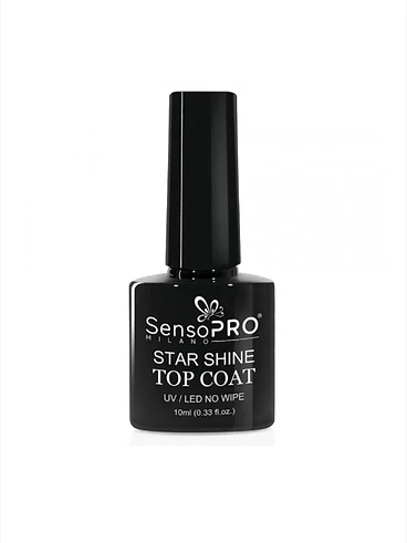 SensoPRO Milano Star Shine Top Coat Top Coat Transparent - Luciu Star Shine - Esența Gloss produs profesional manichiura