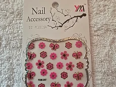 Sticker 3D Unghii Flori Roz si Fluturi - Recenzie si Pareri - articol blog manichiura profesionala