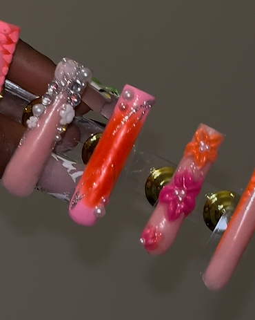 3D Floral Gradient Set