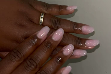 Milky Pink Glitter Short Set