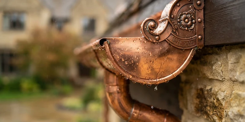 Copper Gutters installation in Baldwin County