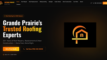 Picture Perfect Roofing website built by Ripple Leads