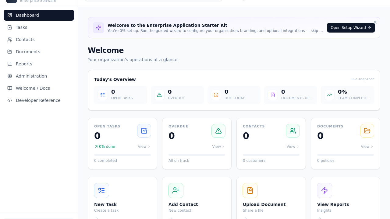 Business Operations Suite template preview