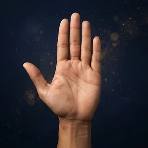 Palm reading hand
