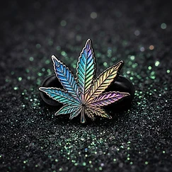 Rainbow Leaf Enamel Pin