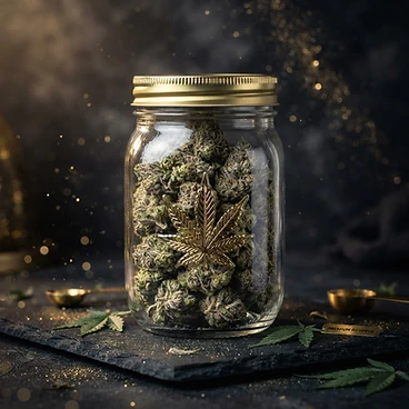 Gold-Leaf Stash Jar