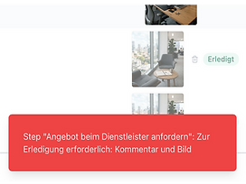 Verbindliche Erledigung mit Nachweis