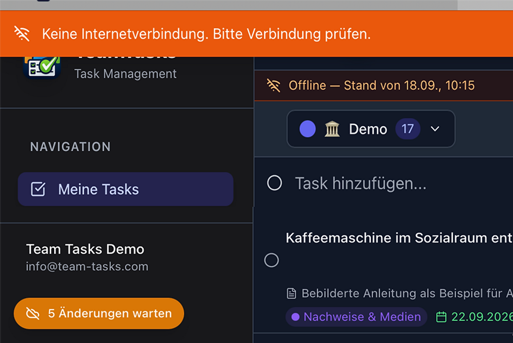 Mobil & offline arbeiten