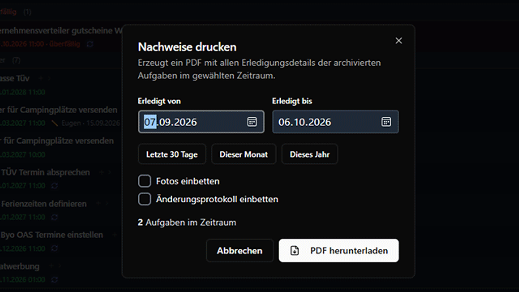Vollständige Nachvollziehbarkeit
