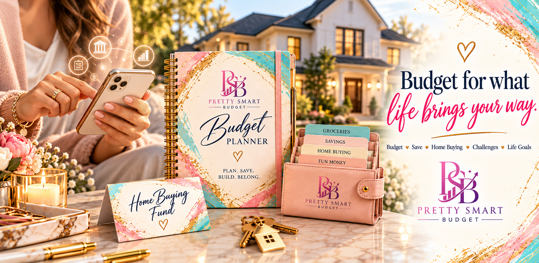 Pretty Smart Budget planner, phone, and home buying fund