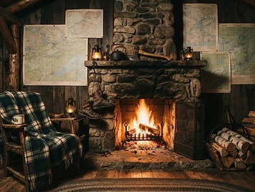 The cabin after dark