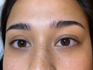 Korean Lash Lift + Tint — before treatment