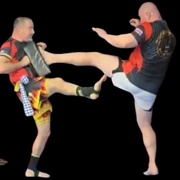 Master Oscar executing a roundhouse kick