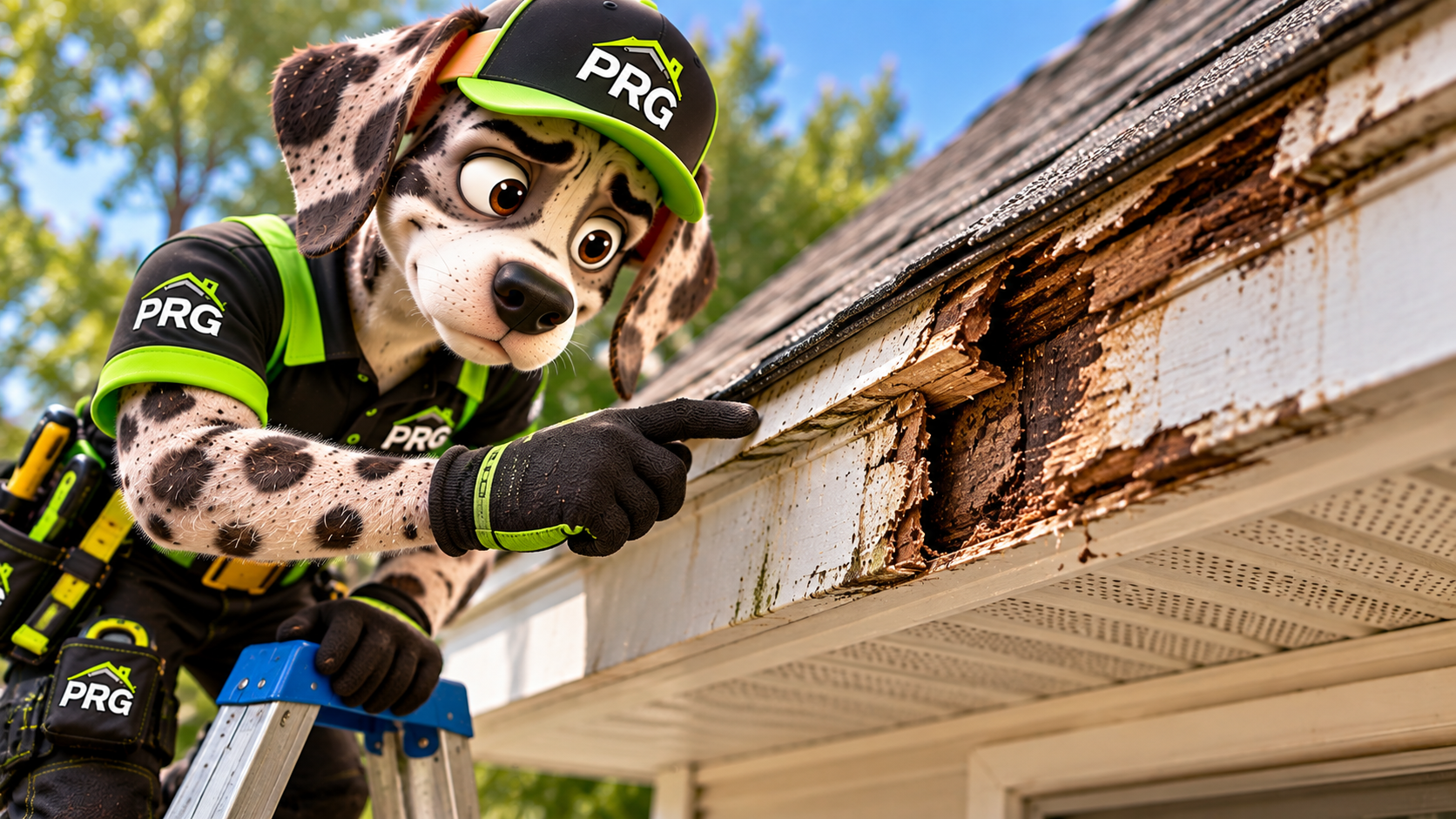 exterior wood inspection special condition with Dane inspecting