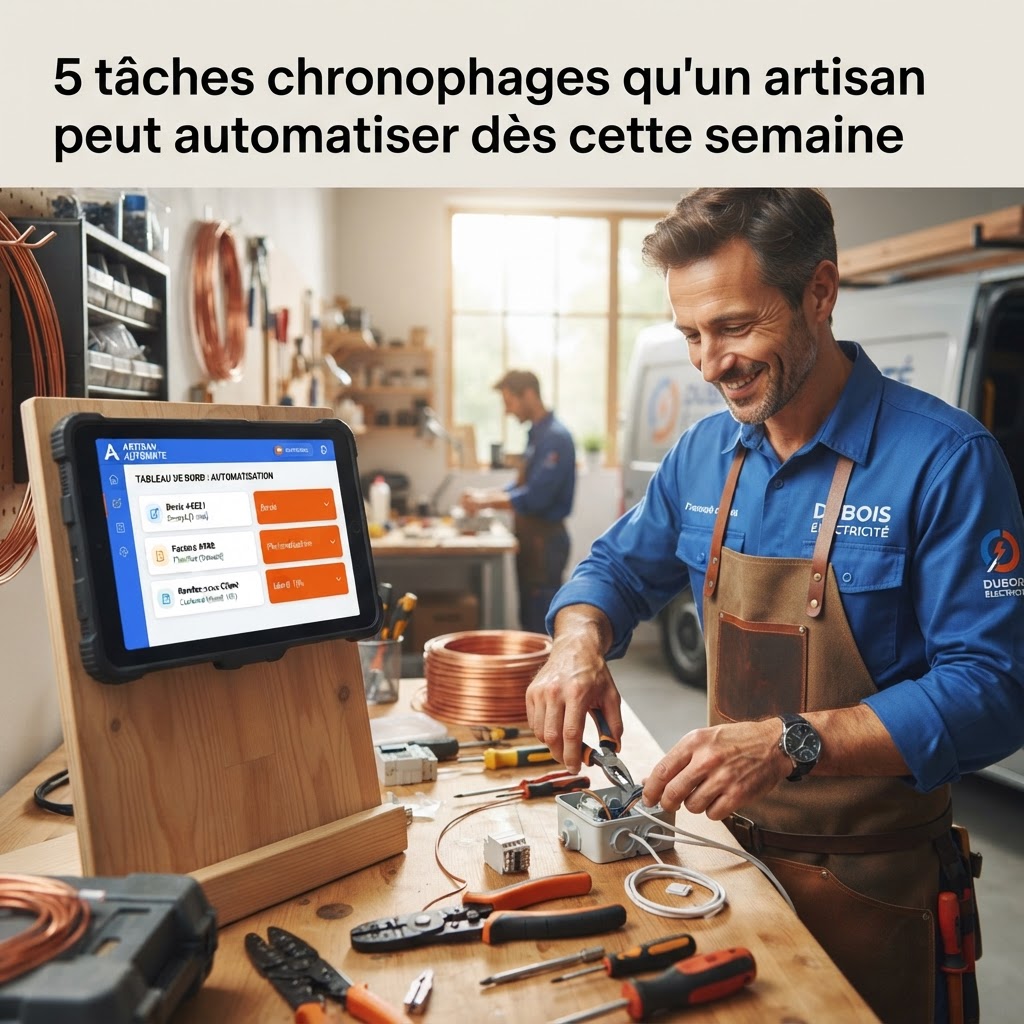 5 tâches chronophages qu'un artisan peut automatiser dès cette semaine