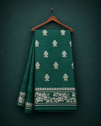 Pine munga silk saree