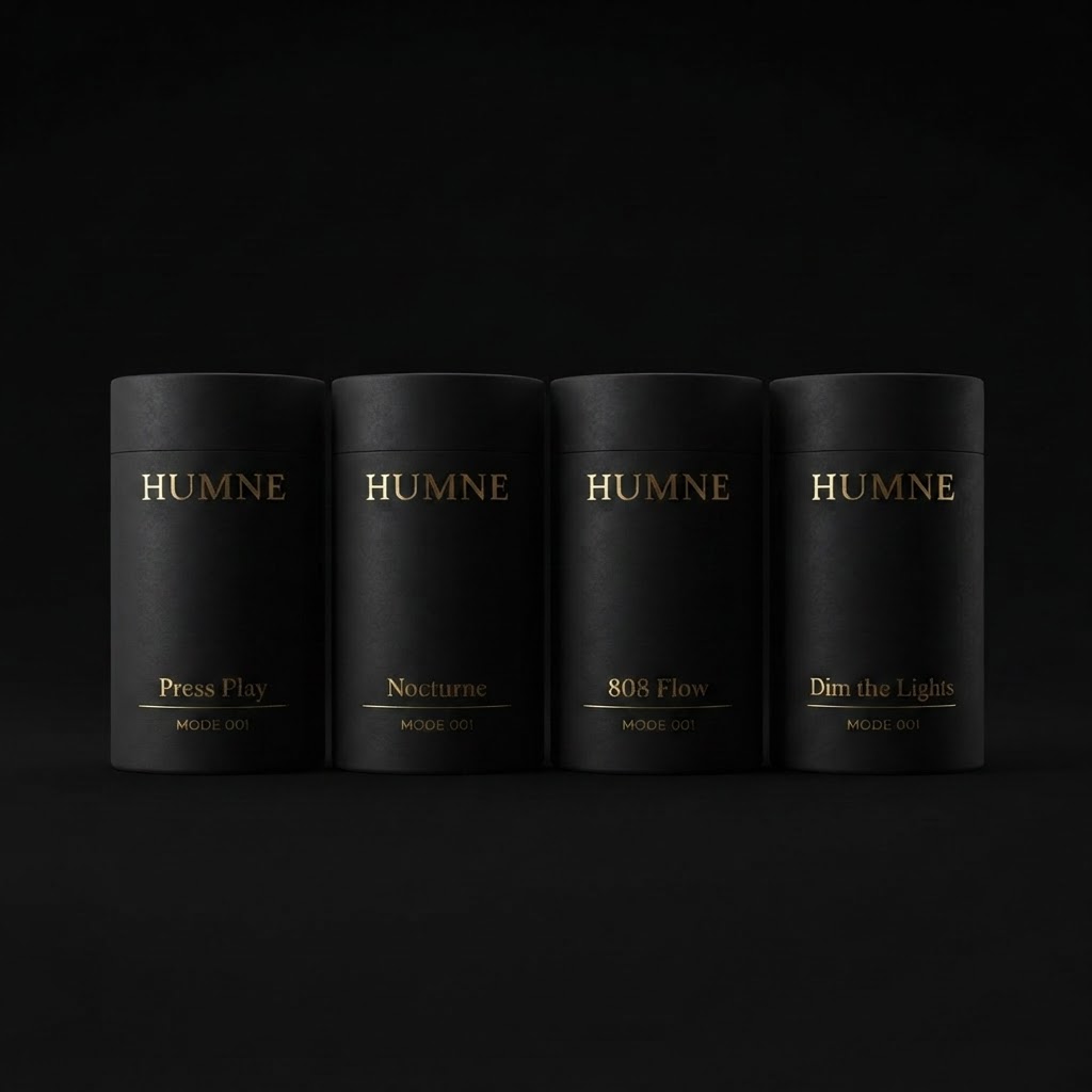 The HUMNE Experience — four tea canisters