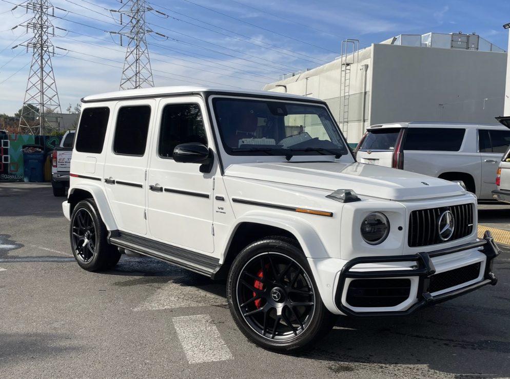 White Mercedes-Benz G-Class SUV