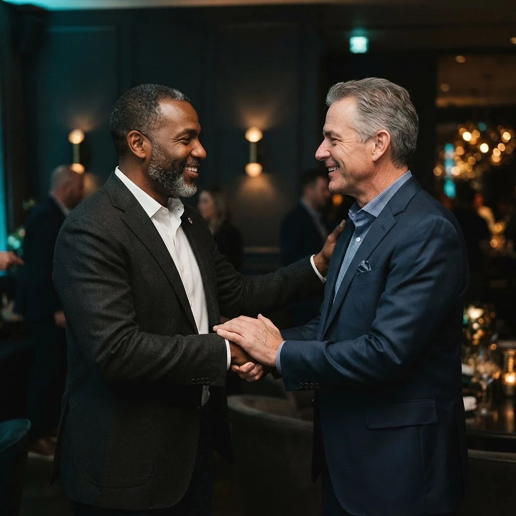 A handshake — a new partnership and relationship beginning