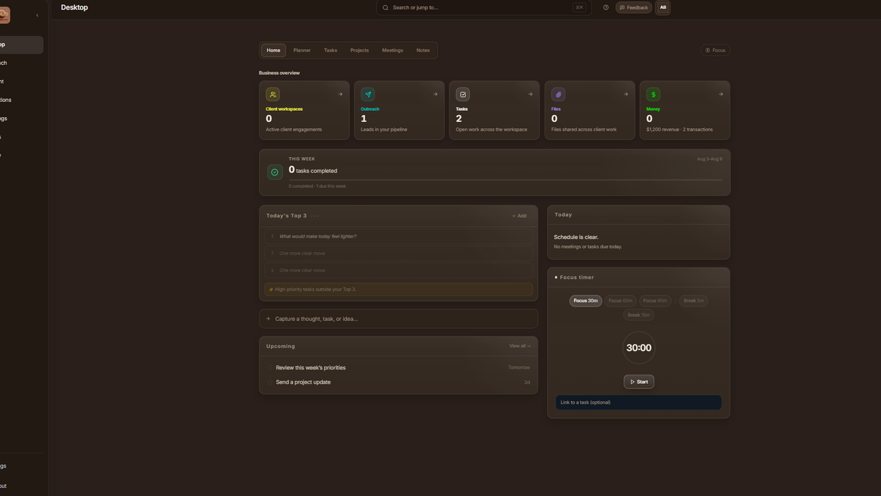 CoffeeTime template preview