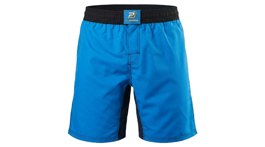 MMA Shorts — Blue & Black