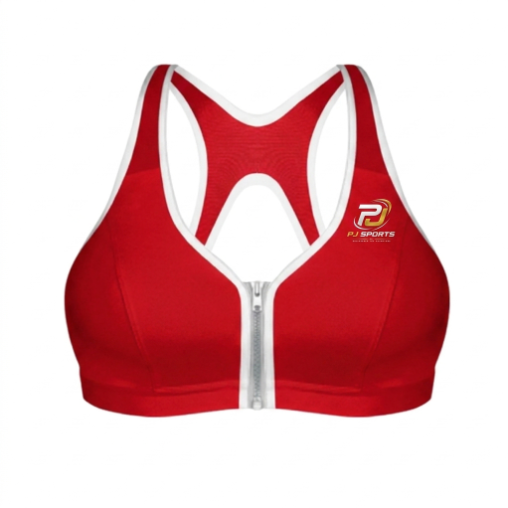 Sports Bra — Red & White