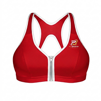 Sports Bra — Red & White