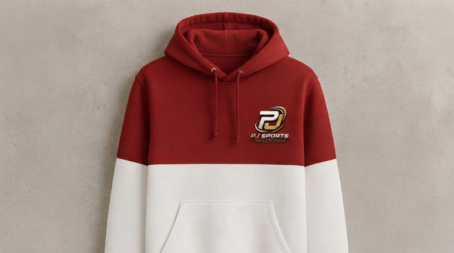 Hoodie — Maroon & White