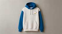 Hoodie — White & Royal Blue