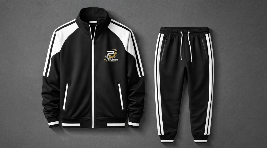 Tracksuit — Black & White Stripe