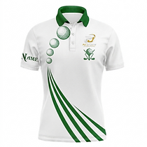 Polo Shirt — White / Golf Green
