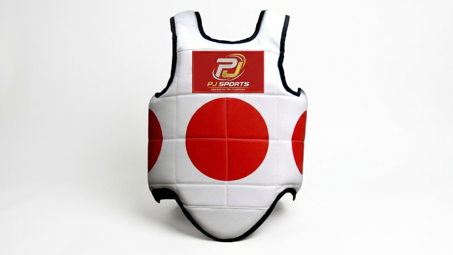 Chest Guard - White/Red — White