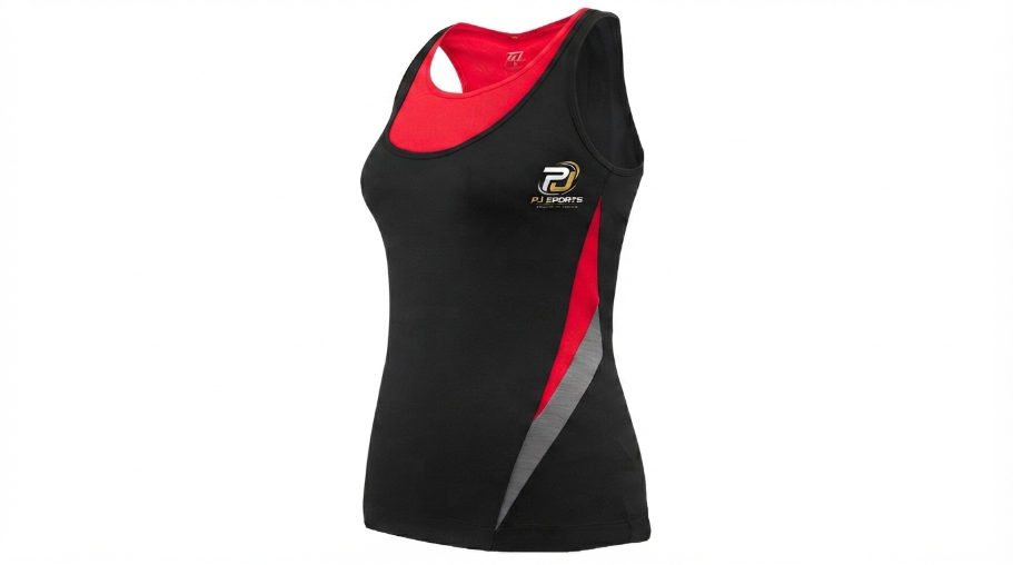 Singlet — Black, Red & Grey