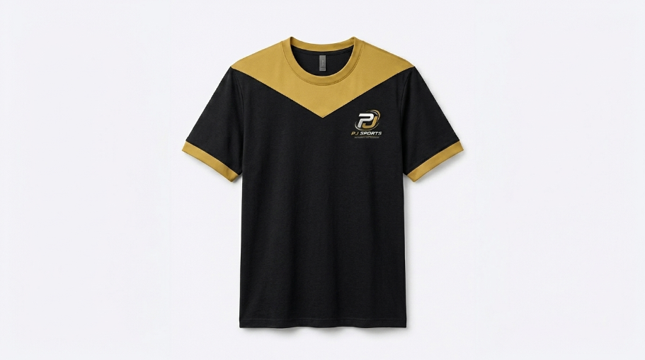 PJ Sports T-Shirt - Black & Gold — Black/Gold