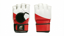 MMA Gloves - White/Red — White