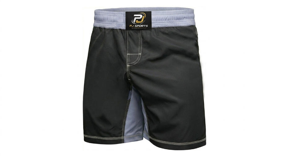 MMA Shorts — Black & Grey