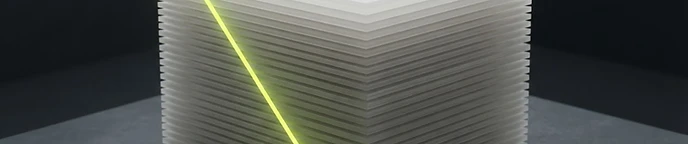Abstract stacked document panels