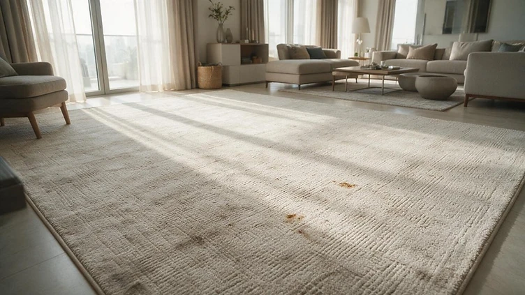 Carpet before professional cleaning by Modern Laundry in Sharjah