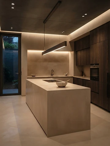 Kitchens finished in premium microcement
