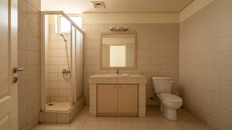 Bathroom before microcement renovation