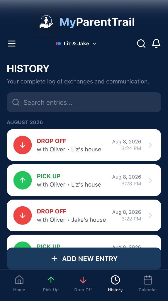 History & Search View
