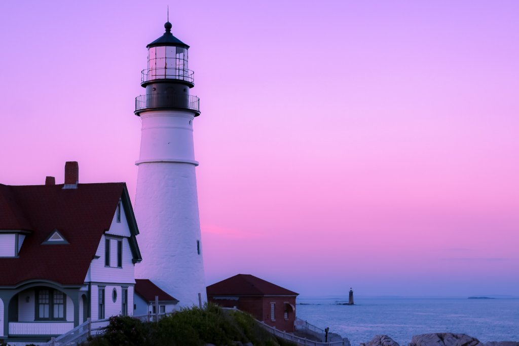 Portland Head Light at dusk, Maine