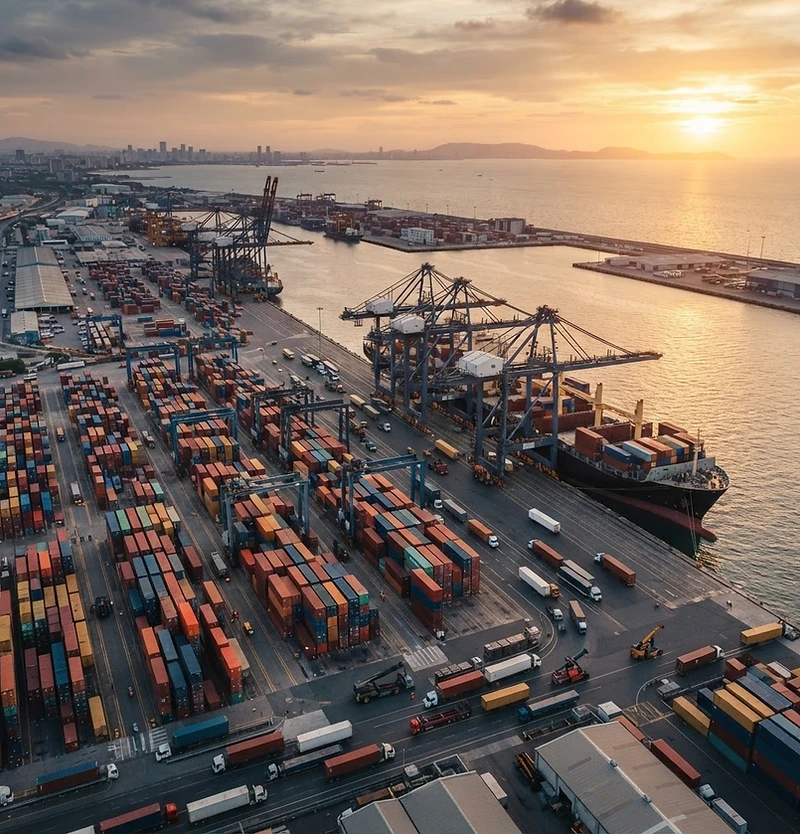 Freight activity at Tema port