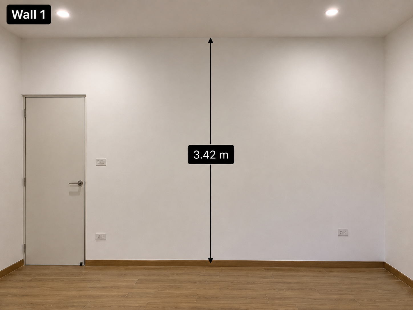 Wall 1 measurement sent by the customer
