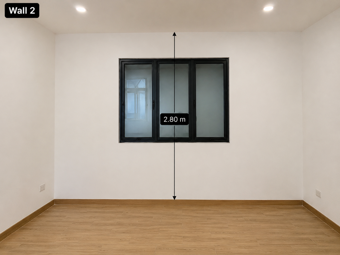 Wall 2 measurement sent by the customer